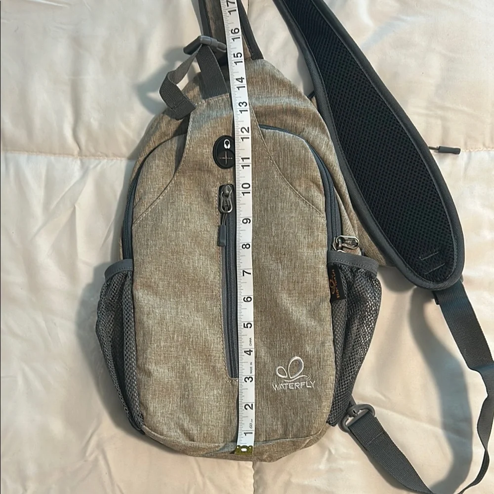 Black and Tan Crossbody Bag with Slim Profile and Minimalist Design NWOT - Picture 2 of 8